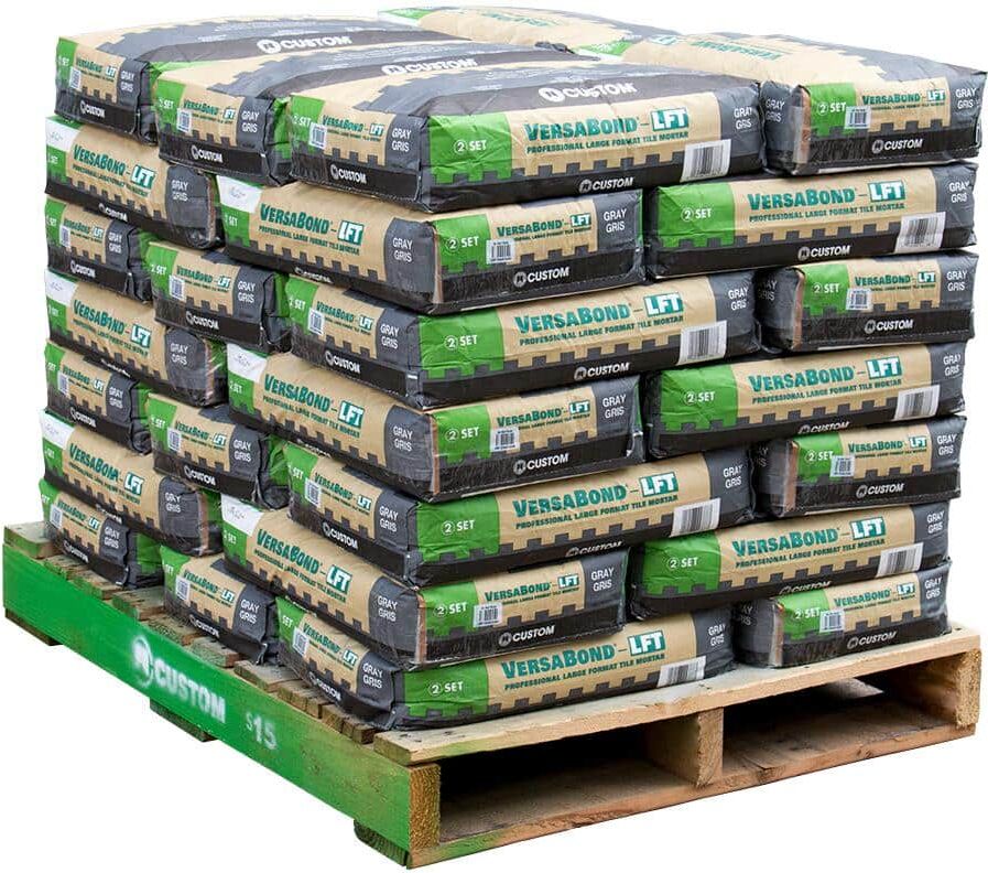 Custom Building Products VersaBond-LFT 50 lb. Gray Fortified Medium Bed Mortar (35 Bags/Pallet)