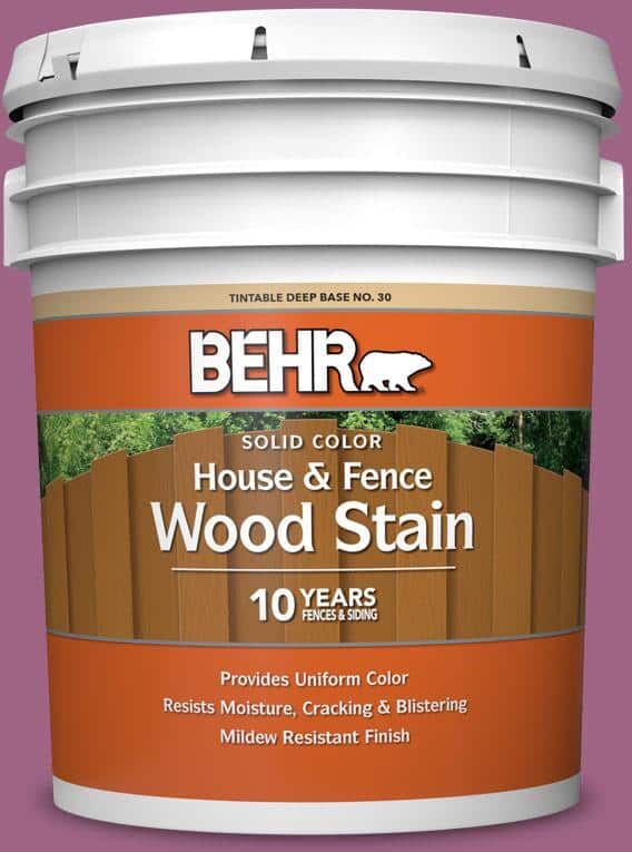 BEHR 5 gal. #M120-6 Love Poem Solid Color House and Fence Exterior Wood Stain