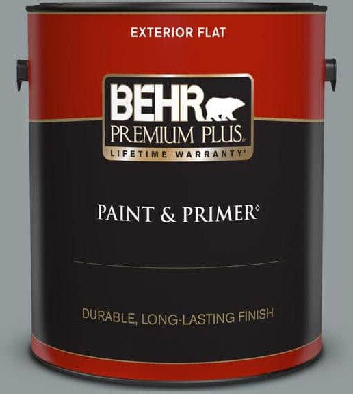 BEHR PREMIUM PLUS 1 gal. #720F-4 Stone Fence Flat Exterior Paint & Primer