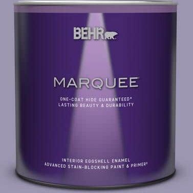 BEHR MARQUEE 1 qt. #S570-4 Night Music One-Coat Hide Eggshell Enamel Interior Paint & Primer