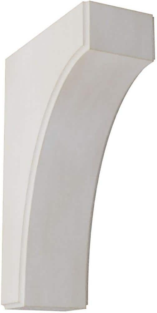 Ekena Millwork 3-1/2 in. x 12 in. x 8 in. Chalk Dust White Clarksville Wood Vintage Decor Bracket