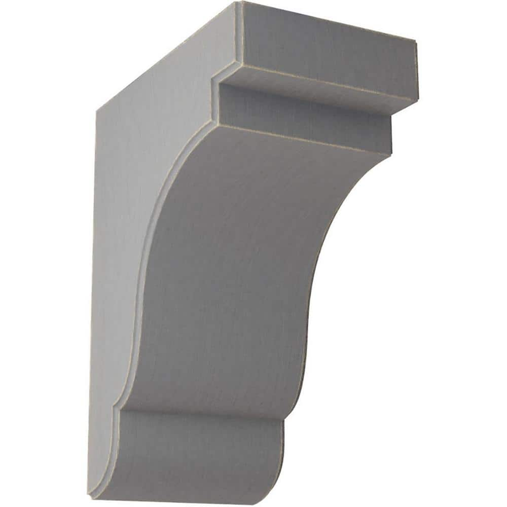 Ekena Millwork 5-1/4 in. x 11 in. x 8-1/2 in. Pebble Grey Bedford Wood Vintage Decor Bracket