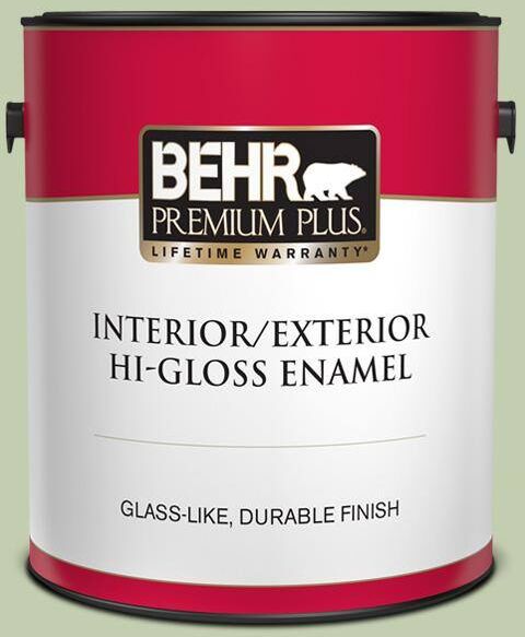 BEHR PREMIUM PLUS 1 gal. #M380-3 Growing Season Hi-Gloss Enamel Interior/Exterior Paint