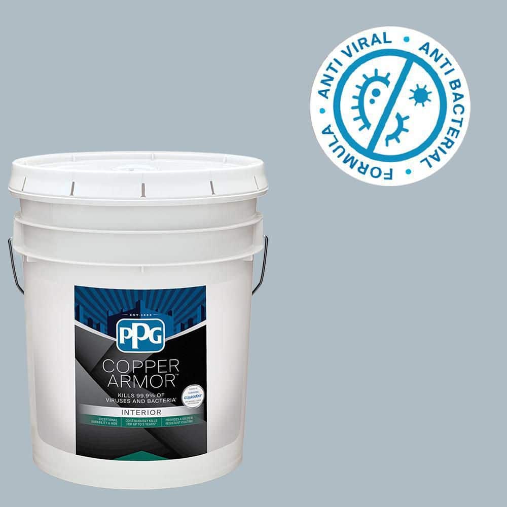 COPPER ARMOR 5 gal. PPG10-14 Stormy Semi-Gloss Interior Paint