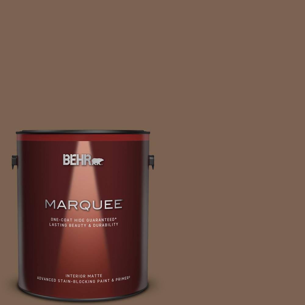 BEHR MARQUEE 1 gal. #N260-7 Folk Guitar One-Coat Hide Matte Interior Paint & Primer