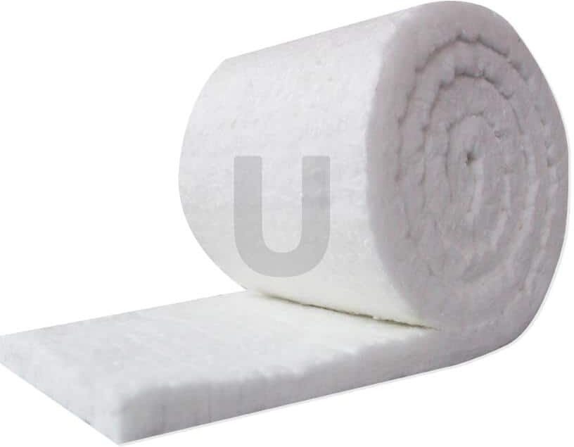 UniTherm Ceramic Fiber Insulation Blanket Roll, (8# Density, 2300F) (1in.x24in.x60in.) for Kilns, Ovens, Furnaces, Forges, Stoves