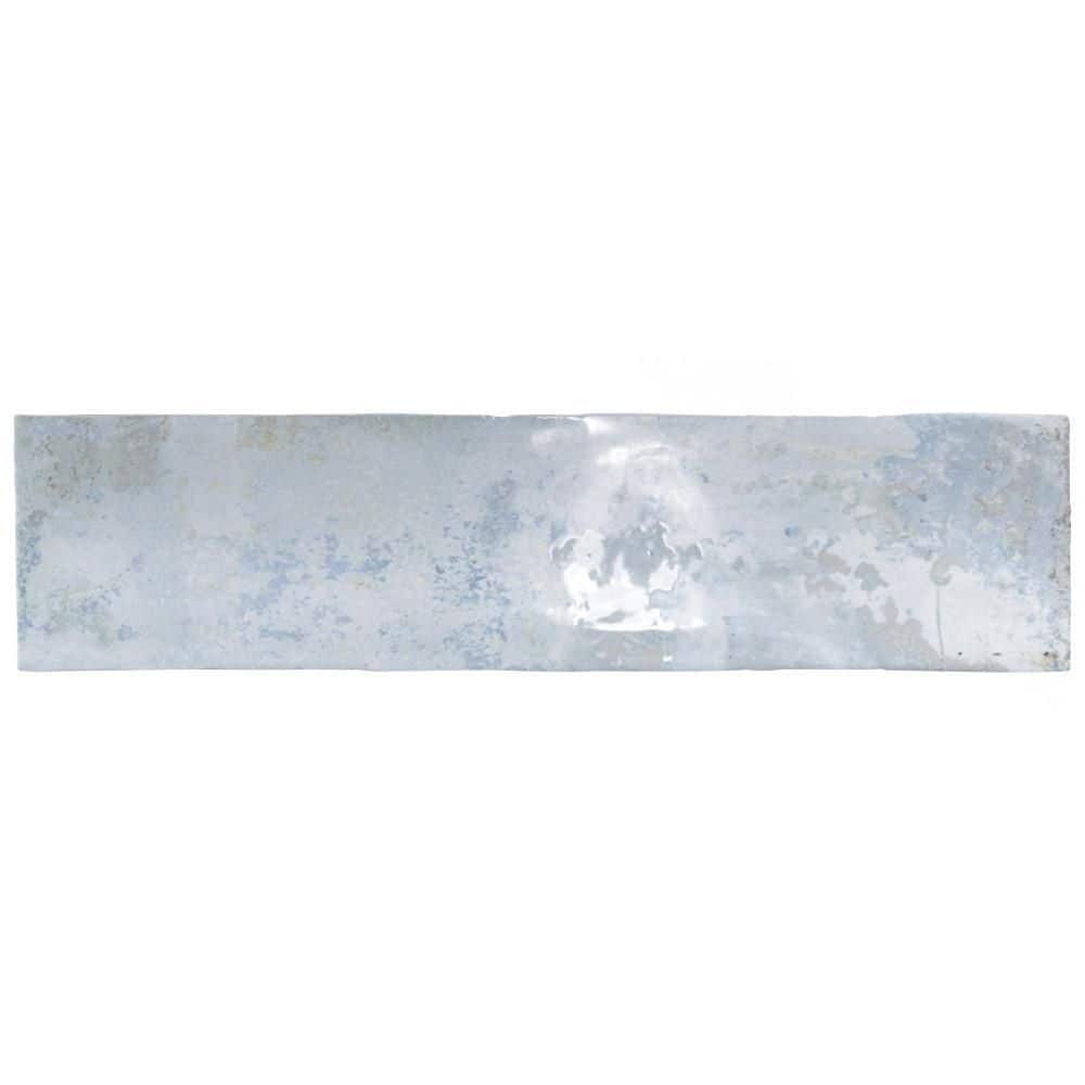 Merola Tile Biarritz Blue 3 in. x 12 in. Ceramic Wall Tile (5.72 sq. ft./Case)
