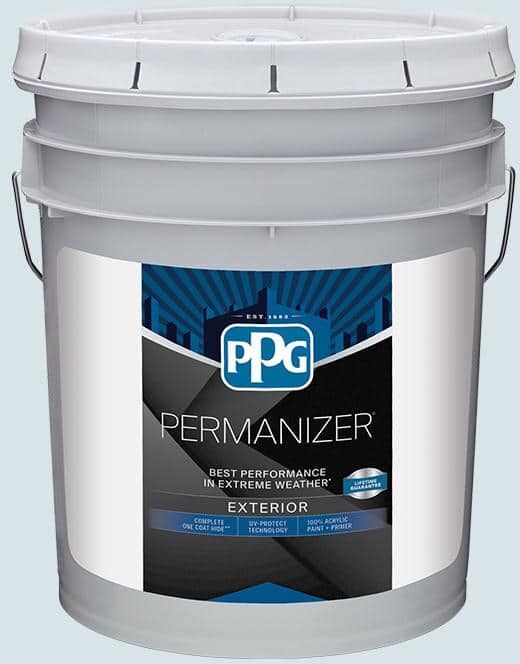 PERMANIZER 5 gal. PPG1158-1 Baby'S Breath Flat Exterior Paint