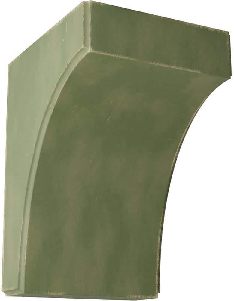 Ekena Millwork 5-1/4 in. x 8 in. x 6 in. Restoration Green Clarksville Wood Vintage Decor Bracket