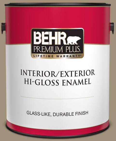 BEHR PREMIUM PLUS 1 gal. #750D-5 Desert Shadows Hi-Gloss Enamel Interior/Exterior Paint