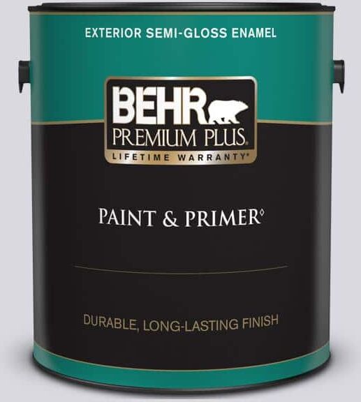 BEHR PREMIUM PLUS 1 gal. #MQ3-30 Petal Tip Semi-Gloss Enamel Exterior Paint & Primer