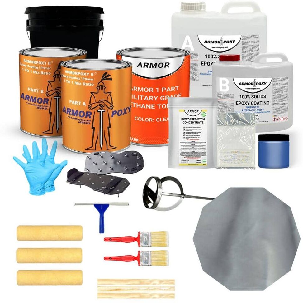 ARMORPOXY 1.5 gal. Dolphin Gloss 2-Part Epoxy 300 sq. ft. Metallic Interior Concrete Basement and Garage Epoxy Floor Paint Kit