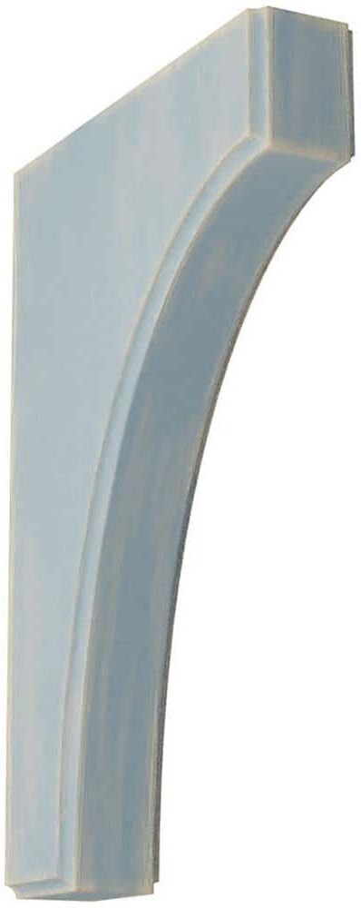 Ekena Millwork 1-3/4 in. x 12 in. x 8 in. Driftwood Blue Clarksville Wood Vintage Decor Bracket