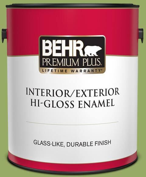 BEHR PREMIUM PLUS 1 gal. #420D-5 Herbal Garden Hi-Gloss Enamel Interior/Exterior Paint