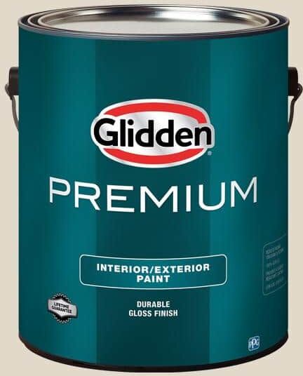 Glidden Premium 1 gal. Antique White PPG1024-2 High Gloss Interior/Exterior Trim, Door and Cabinet Paint