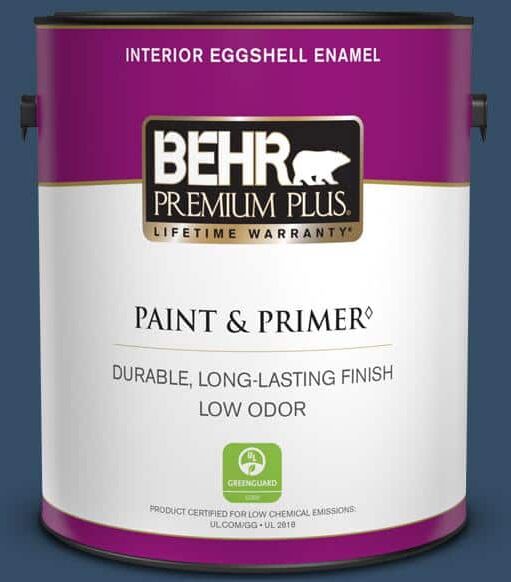 BEHR PREMIUM PLUS 1 gal. Home Decorators Collection #HDC-FL14-12 Rain Boots Eggshell Enamel Low Odor Interior Paint & Primer