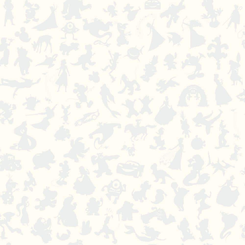 RoomMates Disney 100th Anniversary Characters Pearl Matte Vinyl Peel and Stick Wallpaper