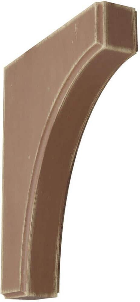 Ekena Millwork 1-3/4 in. x 10 in. x 8 in. Weathered Brown Clarksville Wood Vintage Decor Bracket