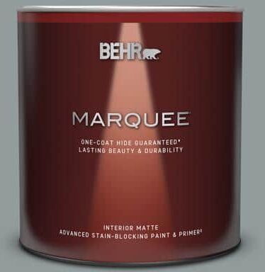 BEHR MARQUEE 1 qt. #720F-4 Stone Fence Matte Interior Paint & Primer