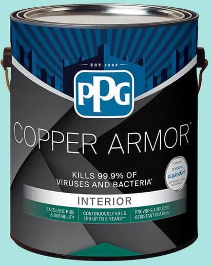 COPPER ARMOR 1 gal. PPG1232-3 Silent Ripple Eggshell Interior Paint