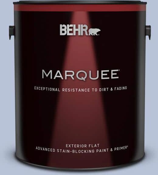 BEHR MARQUEE 1 gal. #610C-3 Virginia Blue Flat Exterior Paint & Primer