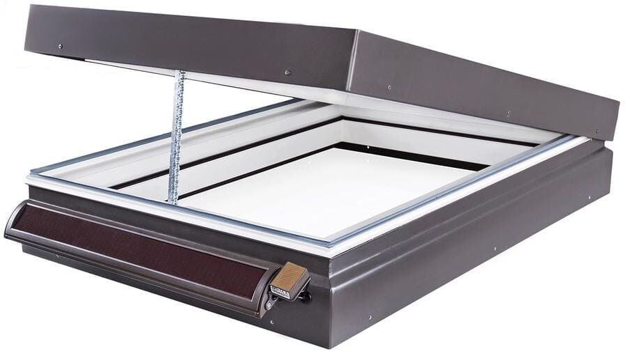 Fakro FVC-S 22-1/2 in. x 70-1/2 in. Solar Powered Venting Curb-Mounted Skylight with Premium Infinity Laminated Low-E Glass