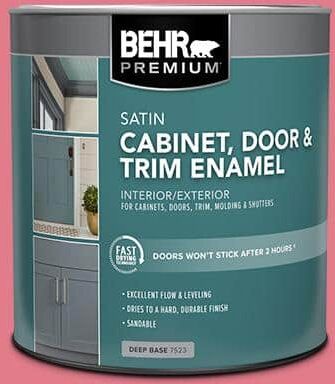 BEHR PREMIUM 1 qt. #P150-4 Hot Gossip Satin Enamel Interior/Exterior Cabinet, Door & Trim Paint