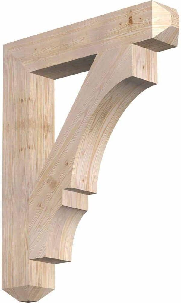 Ekena Millwork 5-1/2 in. x 40 in. x 32 in. Douglas Fir Balboa Craftsman Smooth Bracket