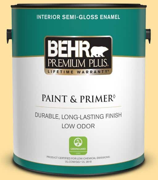 BEHR PREMIUM PLUS 1 gal. #P280-3 Polka Dot Skirt Semi-Gloss Enamel Low Odor Interior Paint & Primer