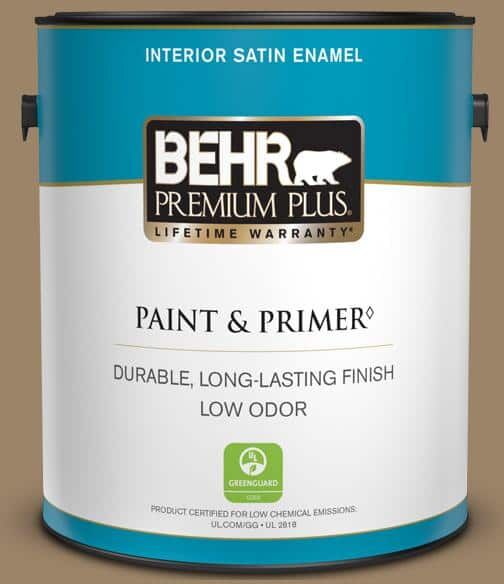 BEHR PREMIUM PLUS 1 gal. #PPU7-04 Collectible Satin Enamel Low Odor Interior Paint & Primer