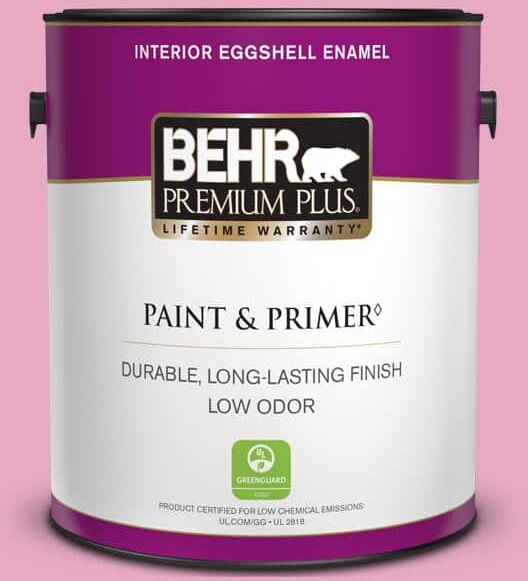 BEHR PREMIUM PLUS 1 gal. #P130-3 Little Princess Eggshell Enamel Low Odor Interior Paint & Primer