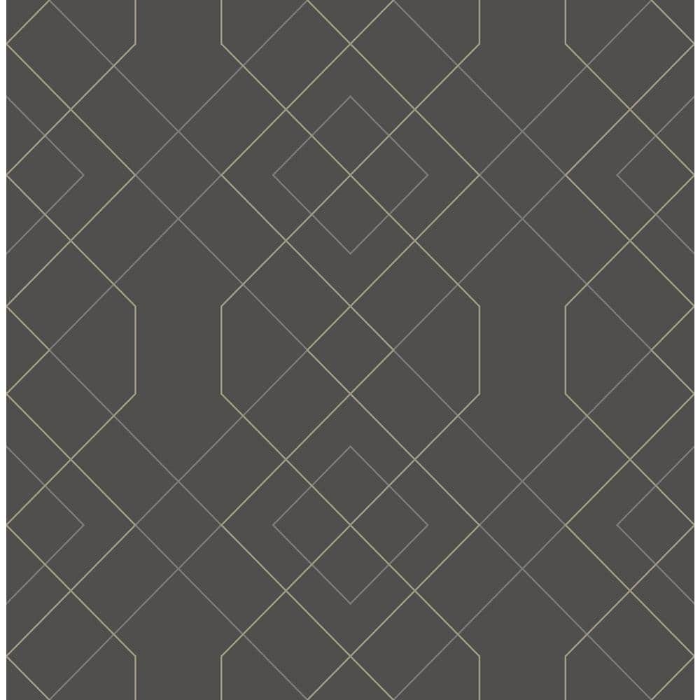 Scott Ballard Grey Geometric Grey Paper Strippable Roll (Covers 56.4 sq. ft.)