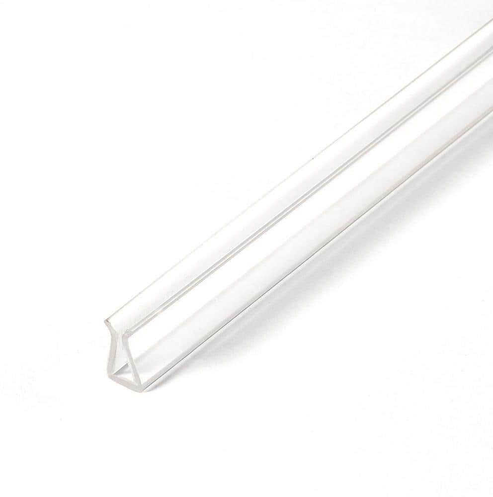 Outwater 1/2 in. D x 3/16 in. W x 36 in. L Clear Styrolux Plastic Plastic U-Channel Moulding Fits 3/16 in. Board, (4-Pack)