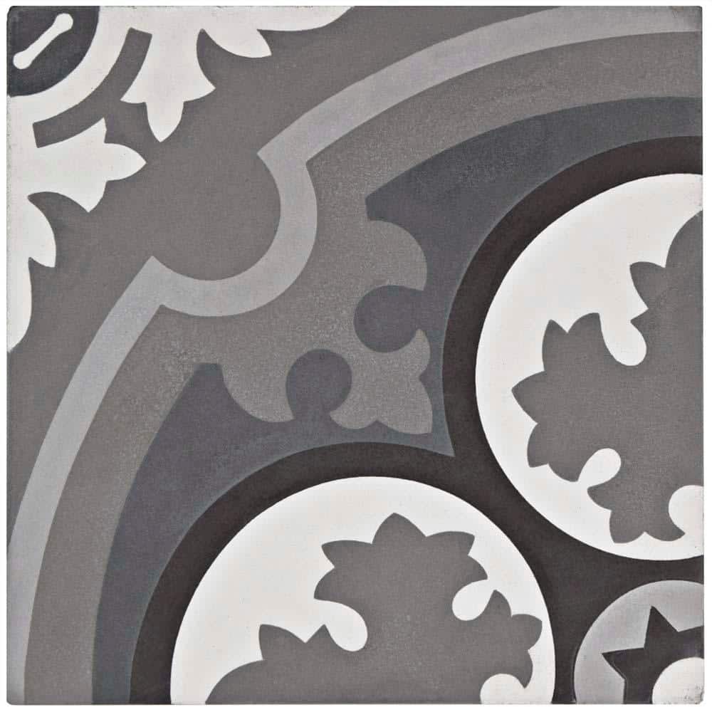 Merola Tile Cemento Queen Mary Storm 7-7/8 in. x 7-7/8 in. Cement Floor and Wall Tile (5.4 sq. ft./Case)