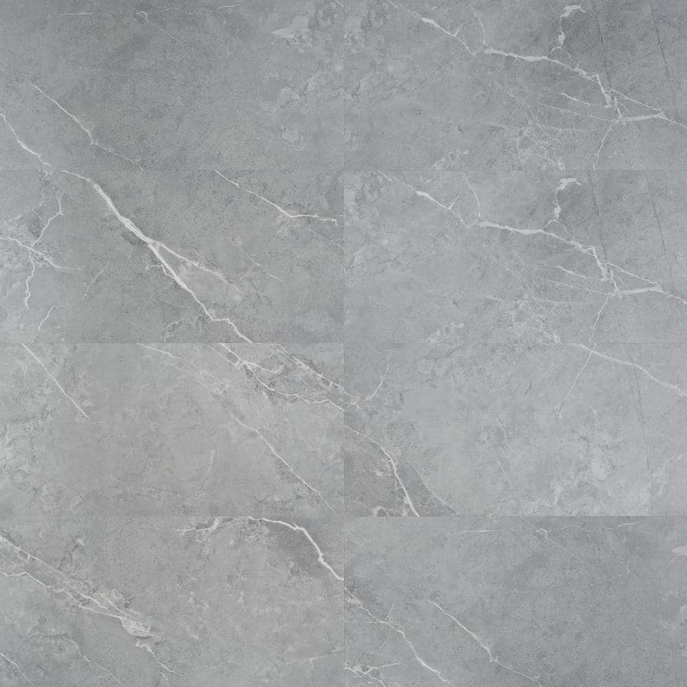 Ivy Hill Tile Cippia Marble Gray 28 MIL x 12 in. W x 24 in. L Click Lock Waterproof Luxury Vinyl Plank Flooring (23.45 sq. ft./Case)