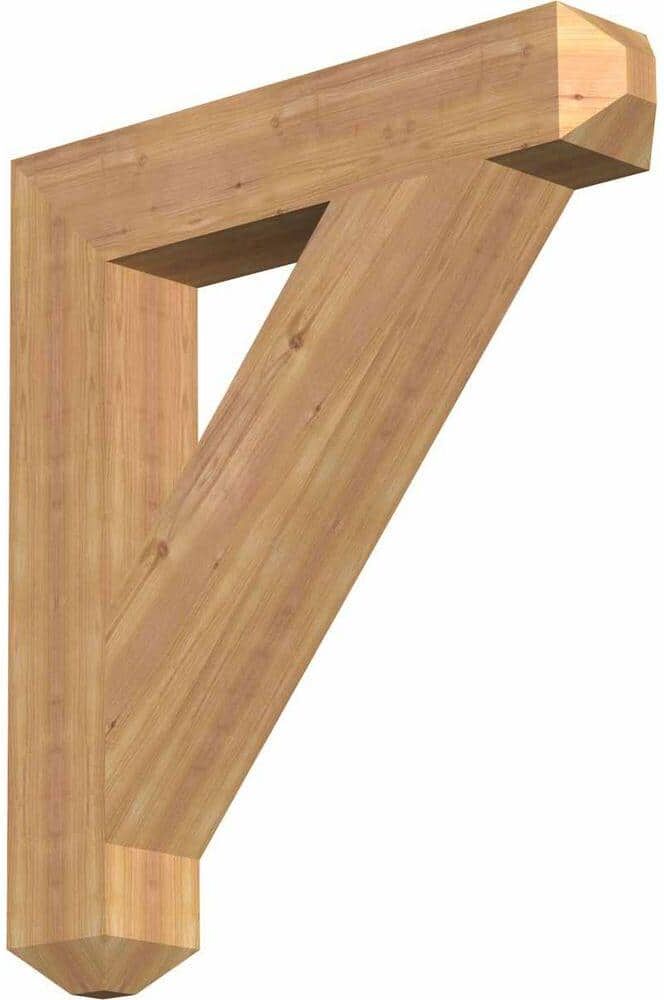 Ekena Millwork 5-1/2 in. x 36 in. x 32 in. Western Red Cedar Traditional Craftsman Smooth Bracket