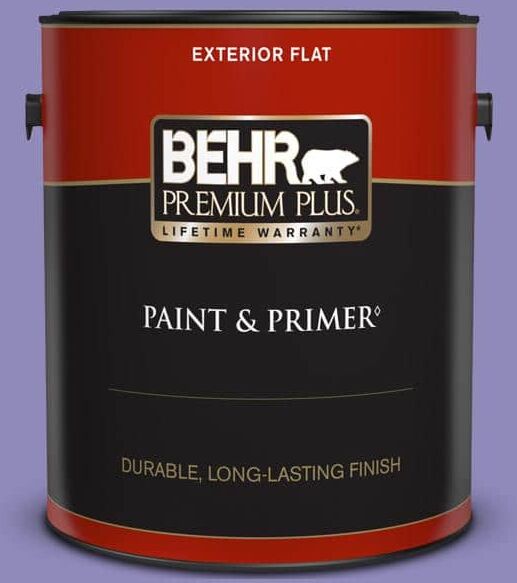 BEHR PREMIUM PLUS 1 gal. #630B-6 Butterfly Garden Flat Exterior Paint & Primer