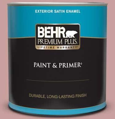 BEHR PREMIUM PLUS 1 qt. #MQ1-13 Lady Guinevere Satin Enamel Exterior Paint & Primer