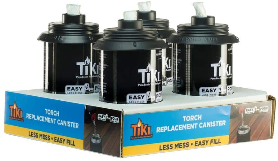 TIKI 12 oz. Torch Replacement Canister with Easy Pour System (4-Pack)