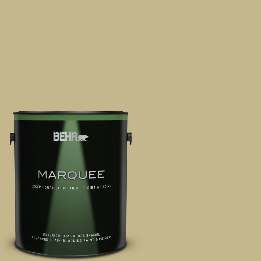 BEHR MARQUEE 1 gal. #BIC-27 Modish Moss Semi-Gloss Enamel Exterior Paint & Primer