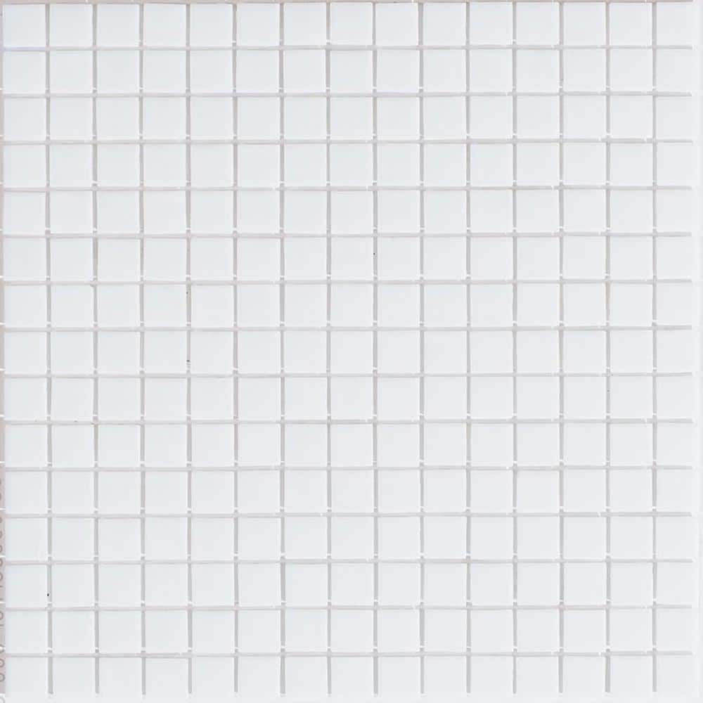 Apollo Tile Dune Glossy Rice White 12 in. x 12 in. Glass Mosaic Wall and Floor Tile (20 sq. ft./case) (20-pack)