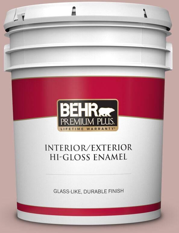 BEHR PREMIUM PLUS 5 gal. #700A-3 Pottery Clay Hi-Gloss Enamel Interior/Exterior Paint