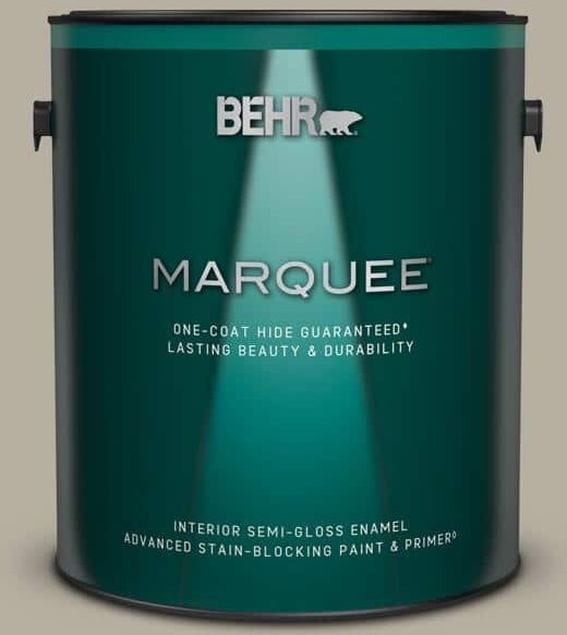 BEHR MARQUEE 1 gal. #N320-4 Camping Tent One-Coat Hide Semi-Gloss Enamel Interior Paint & Primer