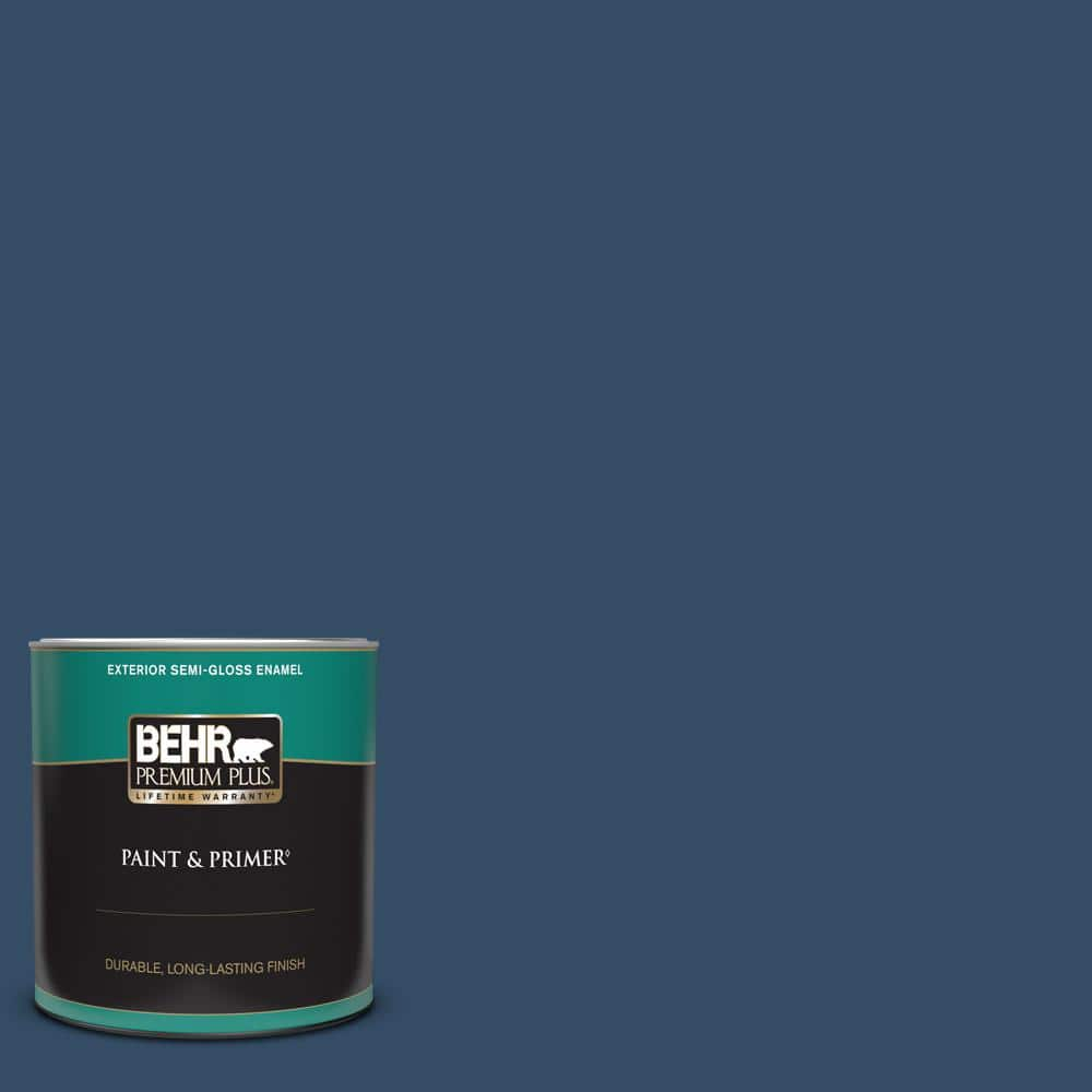 BEHR PREMIUM PLUS 1 qt. Home Decorators Collection #HDC-FL14-12 Rain Boots Semi-Gloss Enamel Exterior Paint & Primer