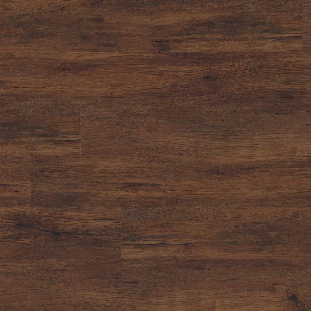 A&A Surfaces Antique Mahogany 22 MIL x 7 in. W x 48 in. L Waterproof Click Lock Luxury Vinyl Plank Flooring (23.7 sq. ft./Case)