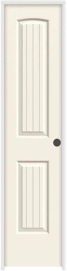 JELD-WEN 18 in. x 80 in. Santa Fe Vanilla Painted Left-Hand Smooth Molded Composite Single Prehung Interior Door