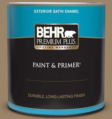 BEHR PREMIUM PLUS 1 qt. #PPU7-04 Collectible Satin Enamel Exterior Paint & Primer