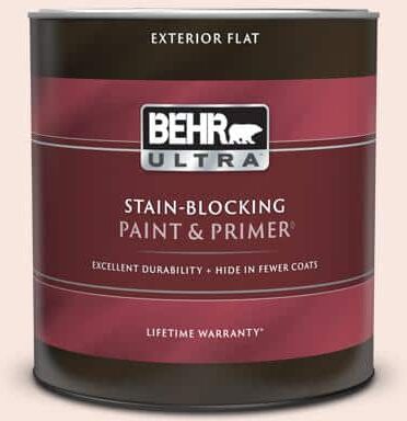 BEHR ULTRA 1 qt. #RD-W03 My Sweetheart Flat Exterior Paint & Primer