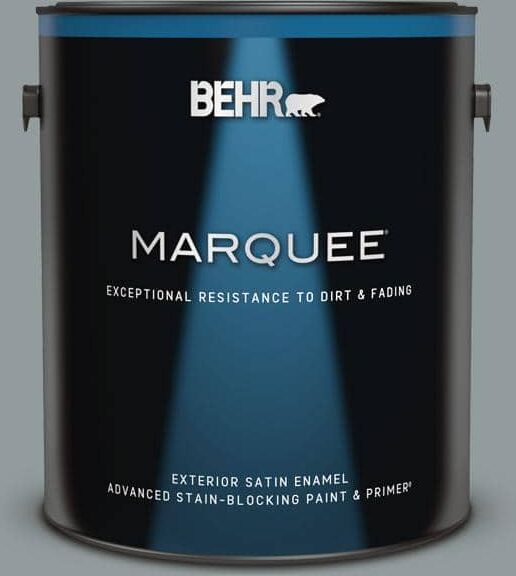 BEHR MARQUEE 1 gal. #720F-4 Stone Fence Satin Enamel Exterior Paint & Primer