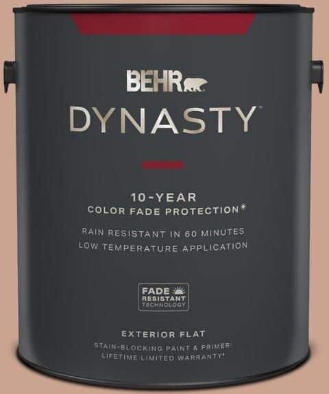 BEHR DYNASTY 1 gal. #220F-4 Sombrero Tan Flat Exterior Stain-Blocking Paint & Primer